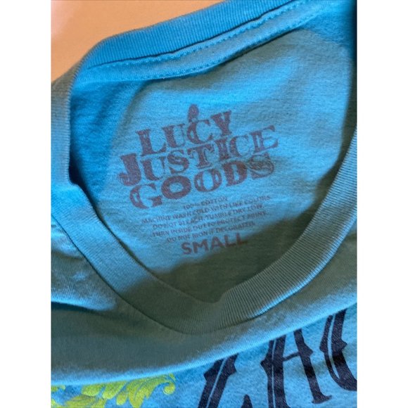 Womens Zac Brown Band size small teal lime cotton tee - Picture 3 of 7